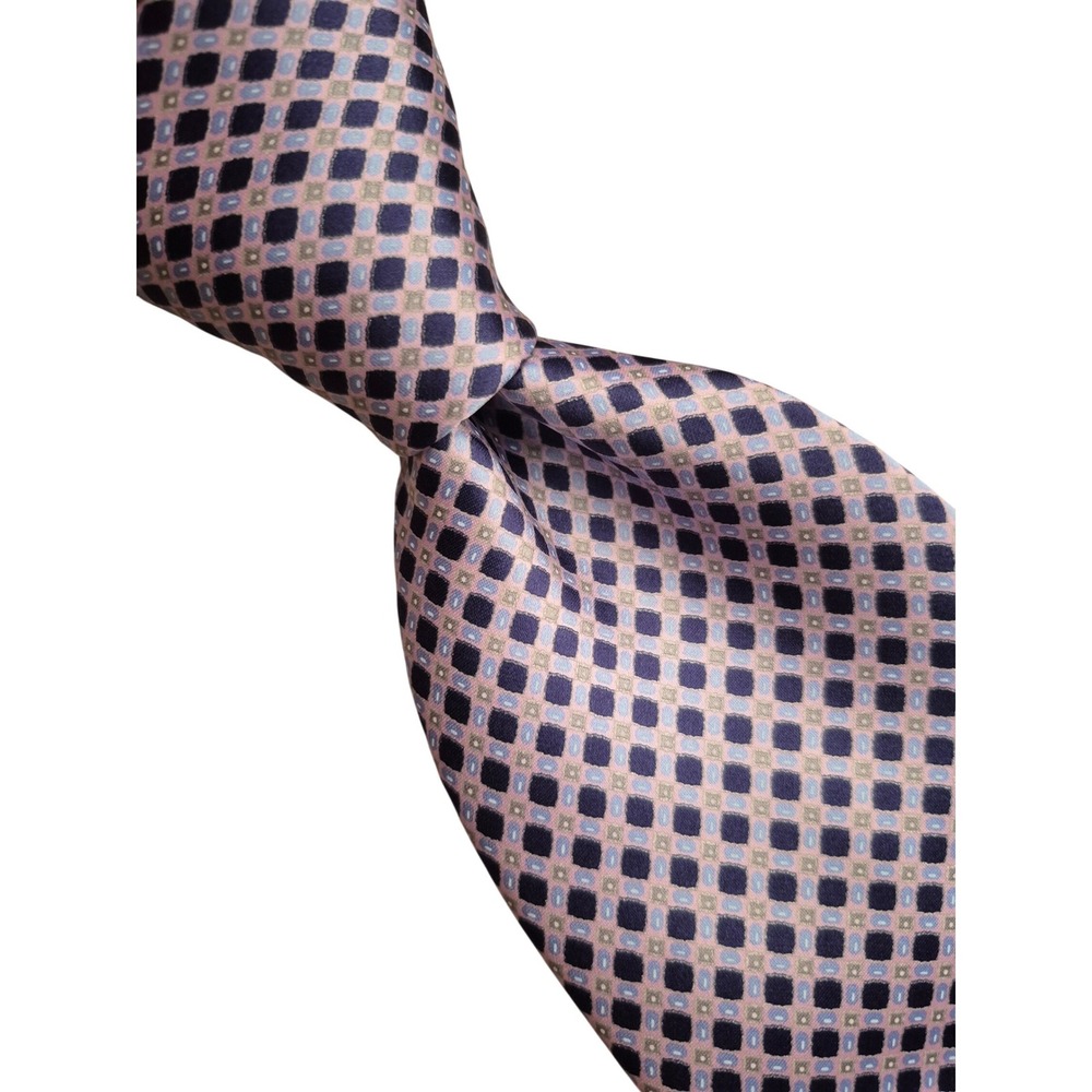 Stefano Ricci Mens Purple Pink Geometric Diamond Silk Tie Made in Italy